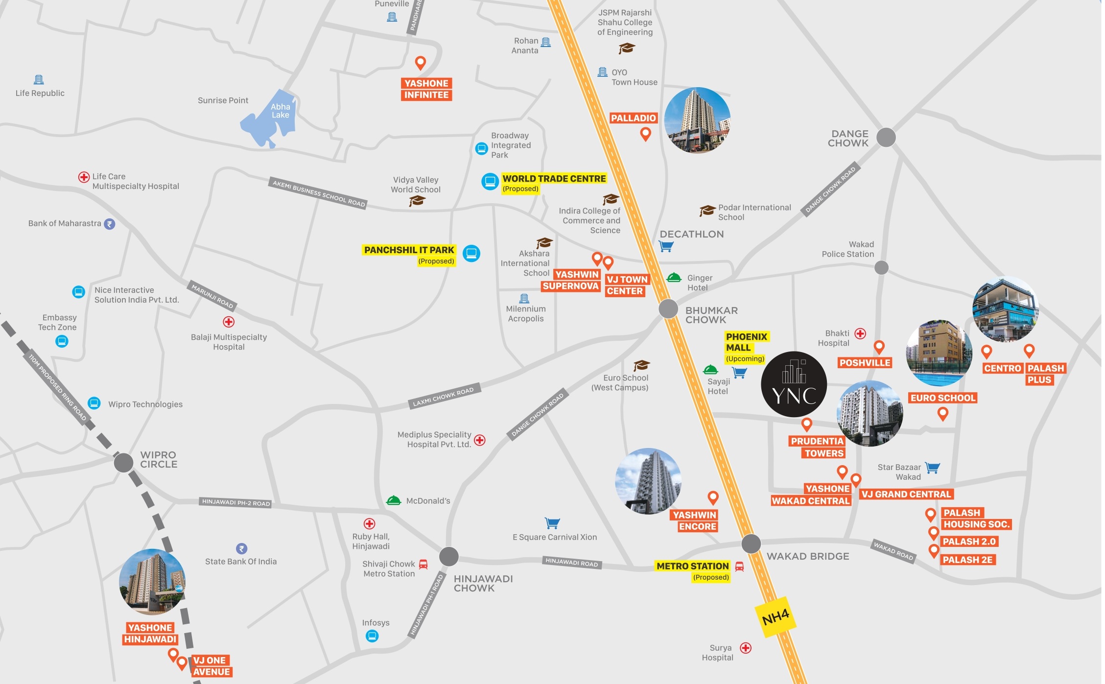 Yashwin Nuovo Centro Location map